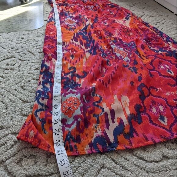 CHARMING CHARLIE maxi dress ikat multicolored watercolor pattern size M @i - Picture 14 of 14